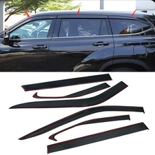 For Toyota Highlander 2020-2022 Smoke Window Visor Vent Shade Sun Rain Guard 6pc