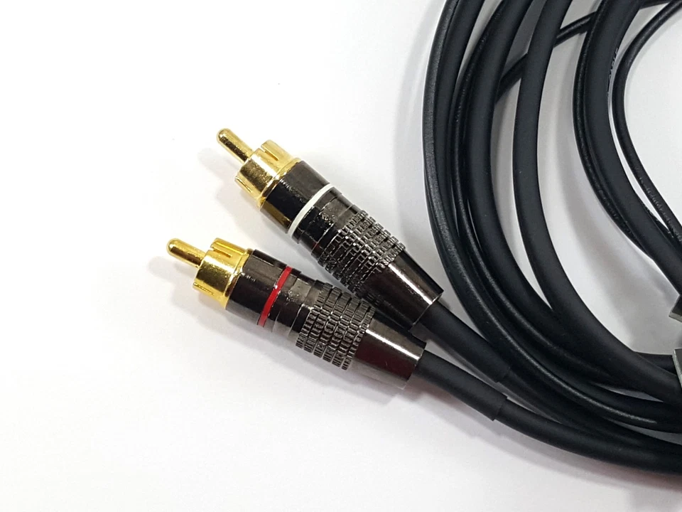 Technics SL 1200 1210 MK2 MK3 M3D MK3D MK5 MK6 Cavo rca phono con massa | 6N - Image 3 of 4