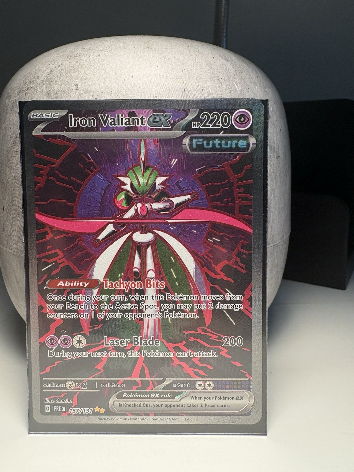 Iron Valiant EX 157/131 Prismatic Evolutions Holo Mint Condition