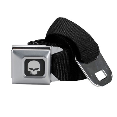 Corvette Seat Belt Style Belt w/ Jake Skull Logo Size XL 677100XL