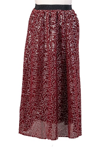 Sexy Maxi Falda Larga de Lentellera en Capas de Cintura Alta - Falda de Fiesta de Noche - Imagen 12 de 13