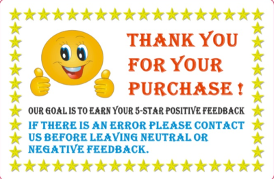 #ad Thank You Purchase Feedback Label Stickers ROLLS Of 100 250 500 Or 1000 USA $15.99