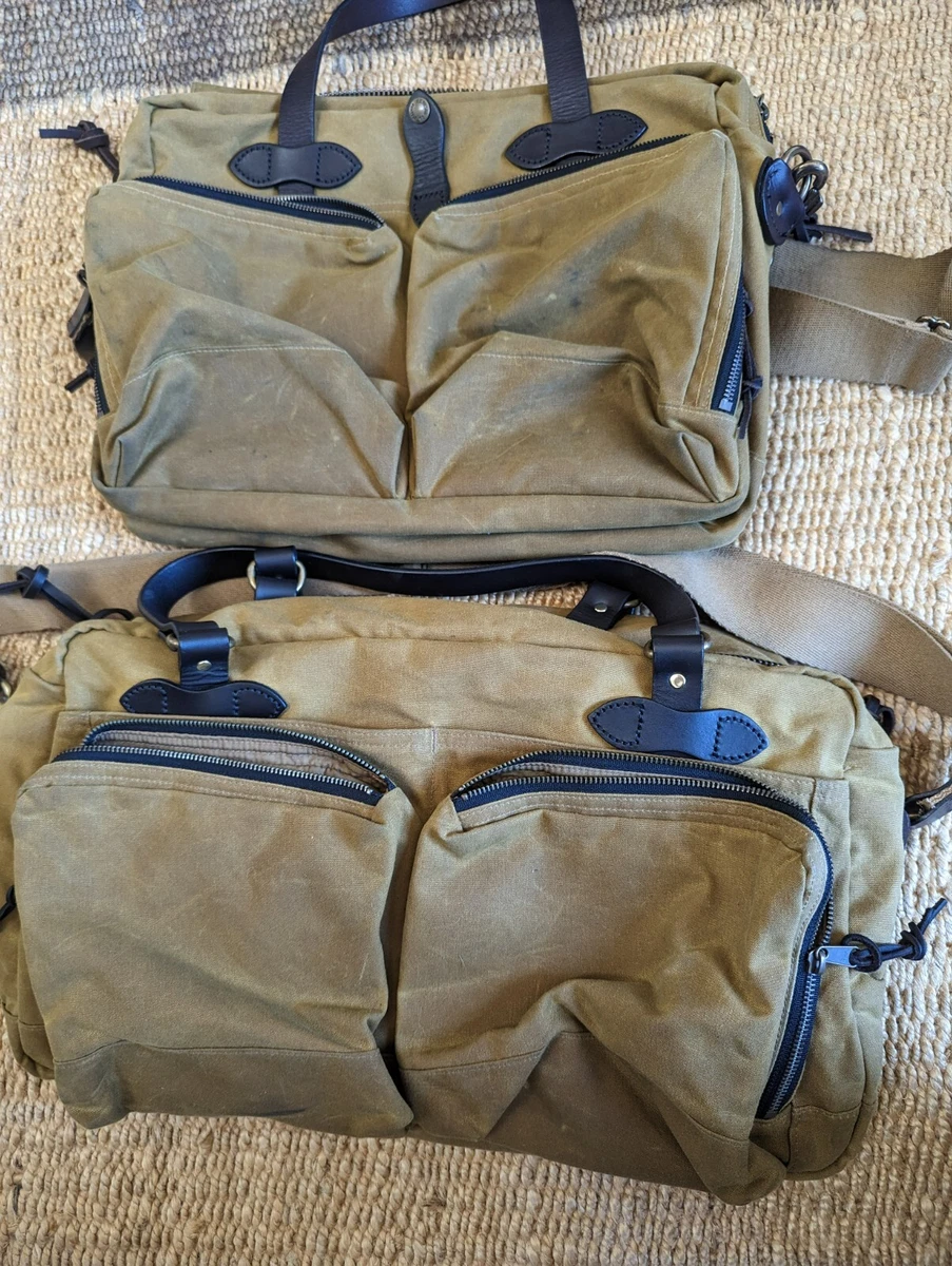 FILSON Tan - Rugged Twill Set Medium Duffle Bag and Briefcase