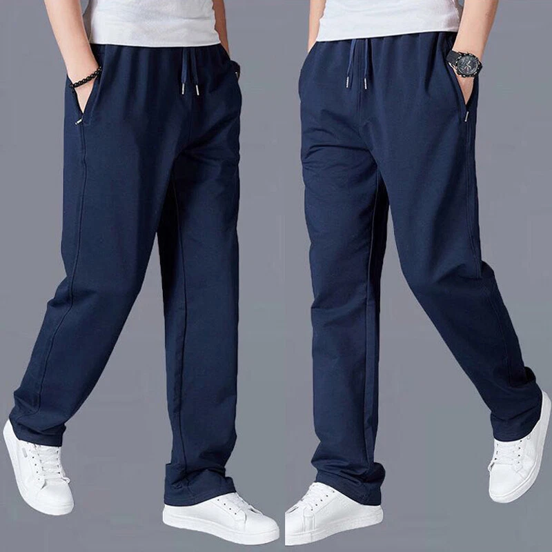 Men Activewear Loose Pants Sweatpants Cotton Spandex Trousers