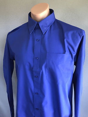 BNWT Mens Sz M Gear For Life Brand Cobalt Blue Long Sleeve Smart Business Shirt