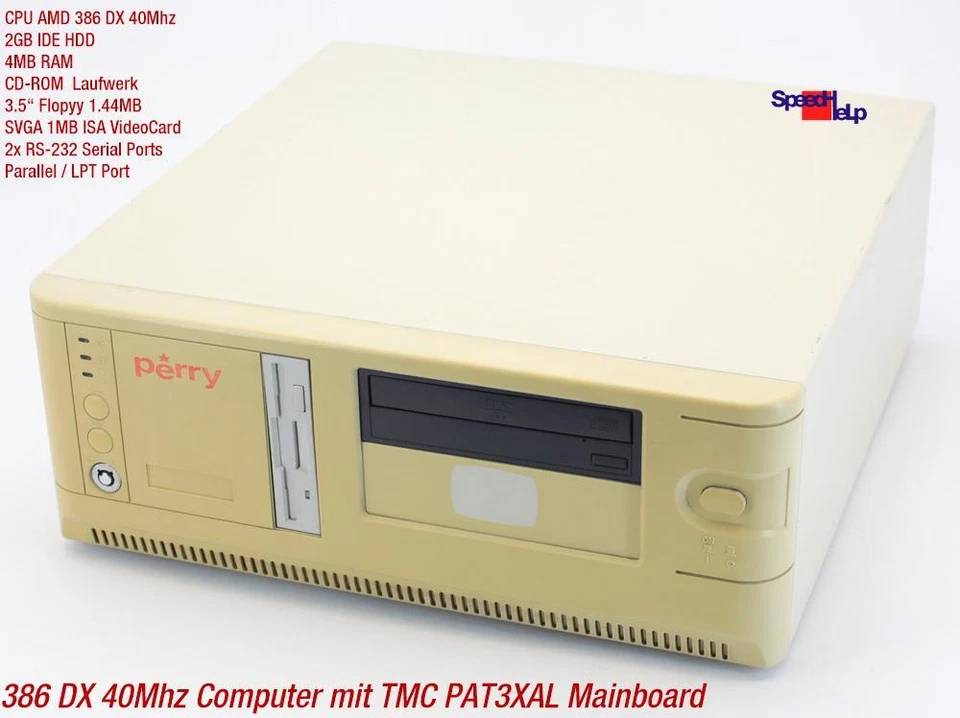 Retro 80386 386 Dx 40MHZ Computadora PC PAT3XAL Dif. 2.0 Windows 3.11 Ms-dos - Imagen 2 de 4