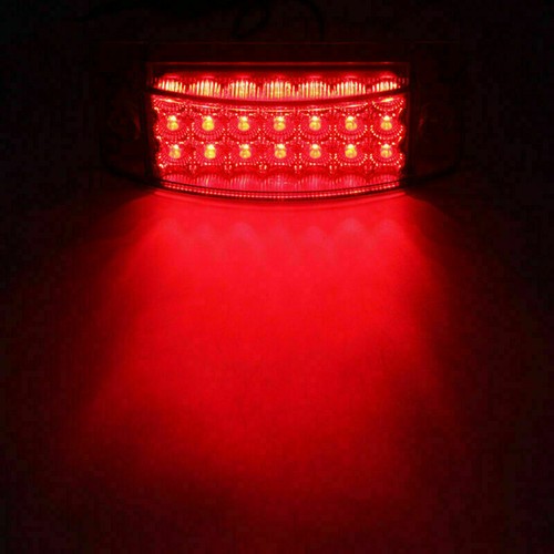 2x 21 LED Side Marker Clearance Light Rectangle 12V Truck Trailer Camper Red - Picture 4 of 8