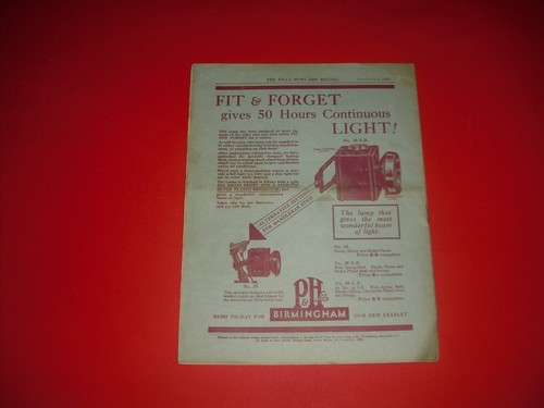 1932/33 ASTON VILLA V BLACKPOOL PROGRAMME - Picture 3 of 3