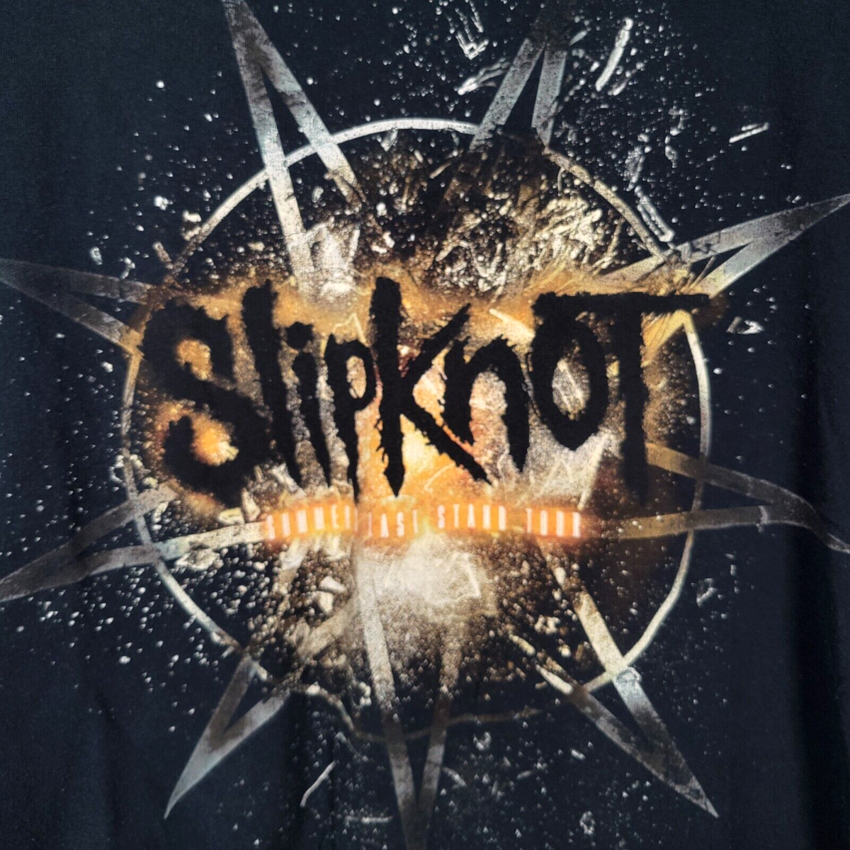 Slipknot Summers Last Stand Tour 2015 Size: Large Black T-Shirt 