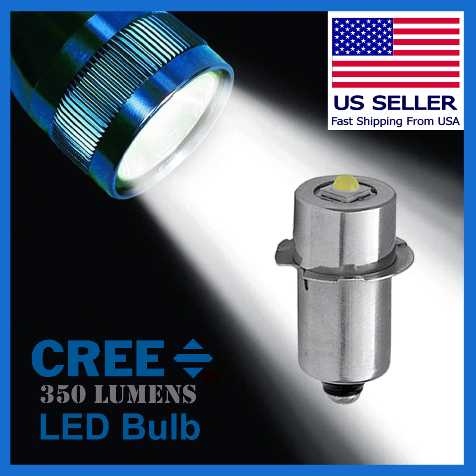 For MAGLITE Super Bright LED Upgrade Bulb Drop In Replacement 2 3 4 5 6 Cell C/D