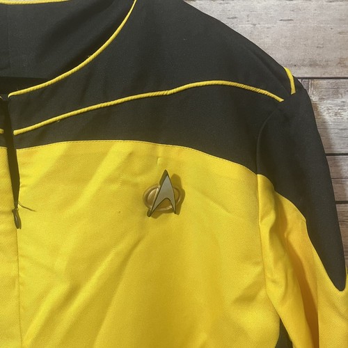 Next Generation Data Worf La Forge Star Trek Gold&Black Jumpsuit Unisex S- M - Picture 2 of 5