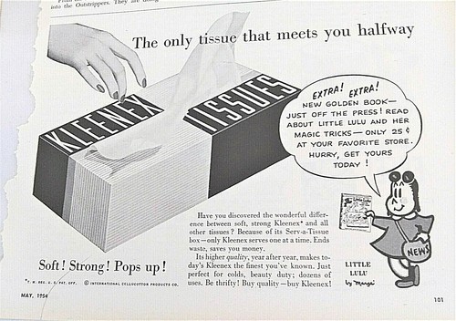 2 1954 Little Lulu by Marge Kleenex Ads, Tissues - Picture 3 of 3