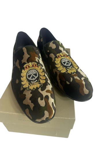 Donald Pliner Herren Spencer Samt Camouflage Slipper Halbschuh 10 NEU Strass $ 350 - Bild 5 von 15