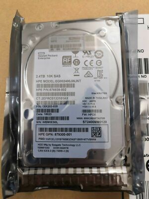 HPE 2.4TB 12G SAS 10K 2.5'' SFF 512e ENT DS HDD 881457-B21 881507-001