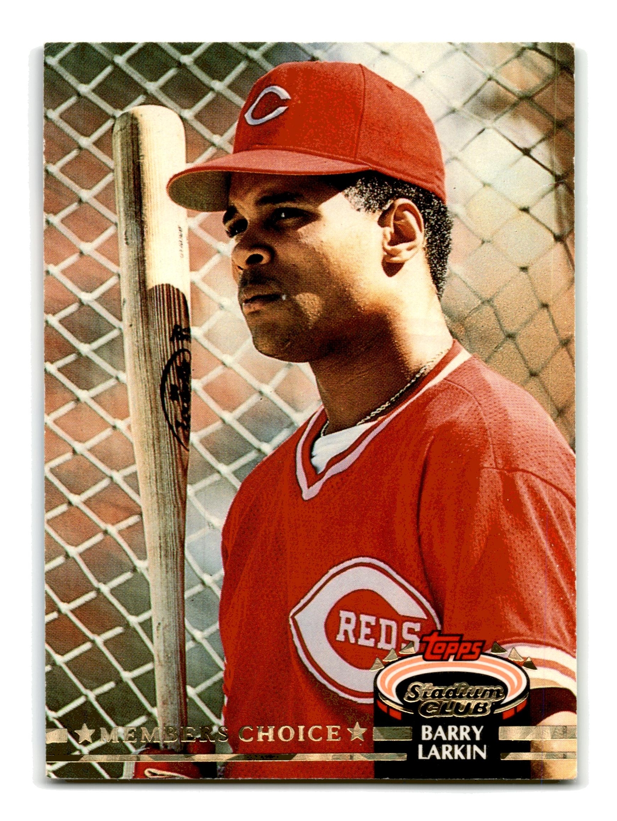 Barry Larkin 1992 Stadium Club #596a Cincinnati Reds NM-MINT