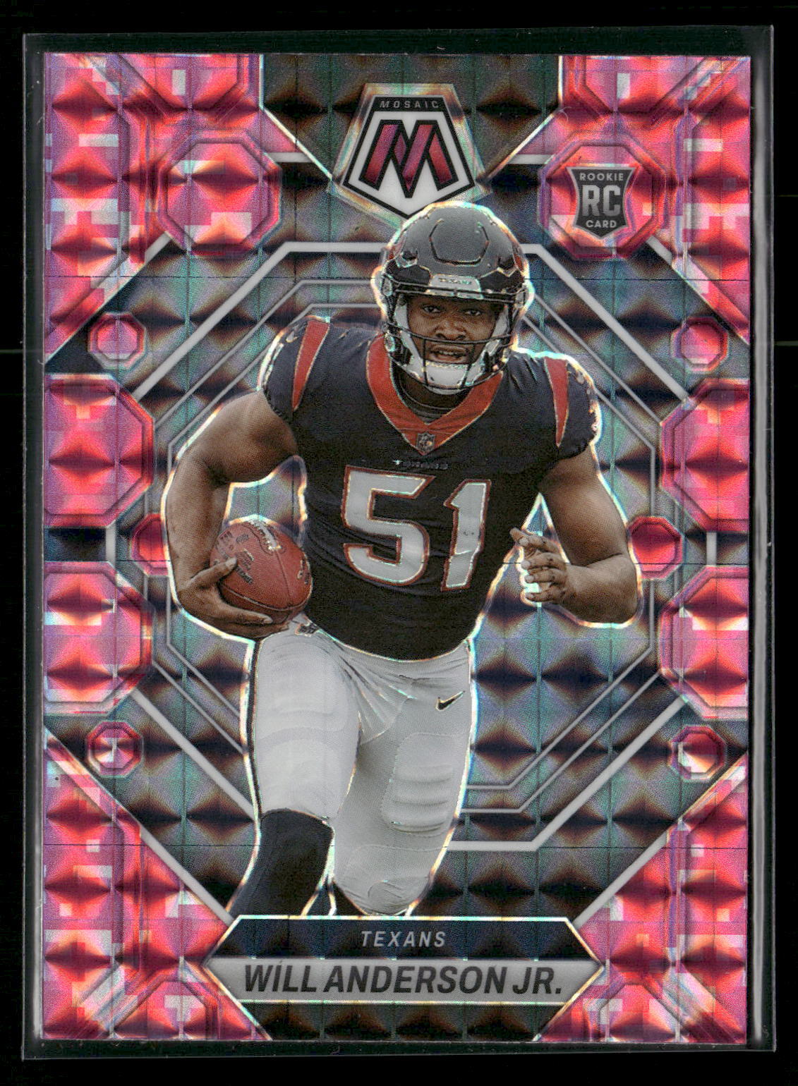 Will Anderson Jr. 2023 Panini Mosaic #376 Camo Pink Mosaic Houston Texans