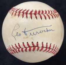 Leo Durocher Signed Baseball Chub Feeney Yankees Cardinals Autograph WSC HOF JSA