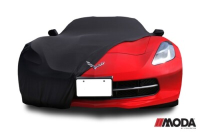 Moda Stretch  For 14-19 Corvette C7 Emblem Logo Black Car Cover & Storage Bag