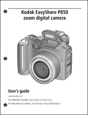 Kodak EasyShare P850 Digital Camera User Guide Instruction Manual