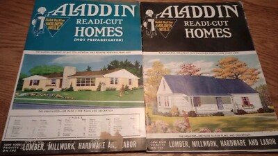 2  ALADDIN READI-CUT HOMES . HOUSE PLANS  PRE-CUT  & SHIPPED-HOME KIT 1949 1951 