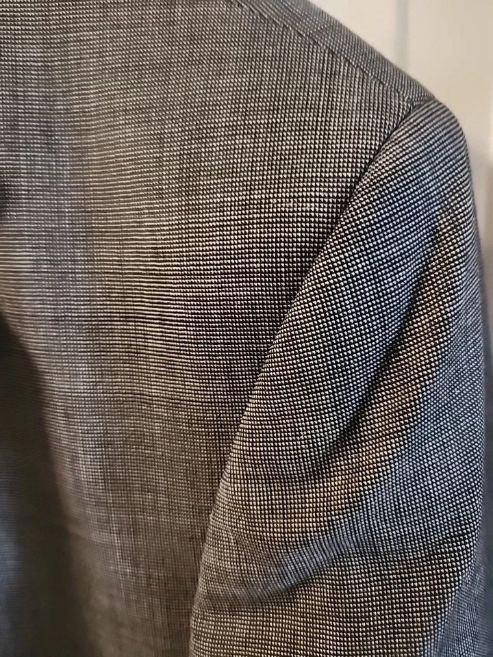 Blazer Traje Chaqueta Gris Lana Clásico Tres Botones Pronto Uomo Para Hombres Talla 42R Foto 3 de 4