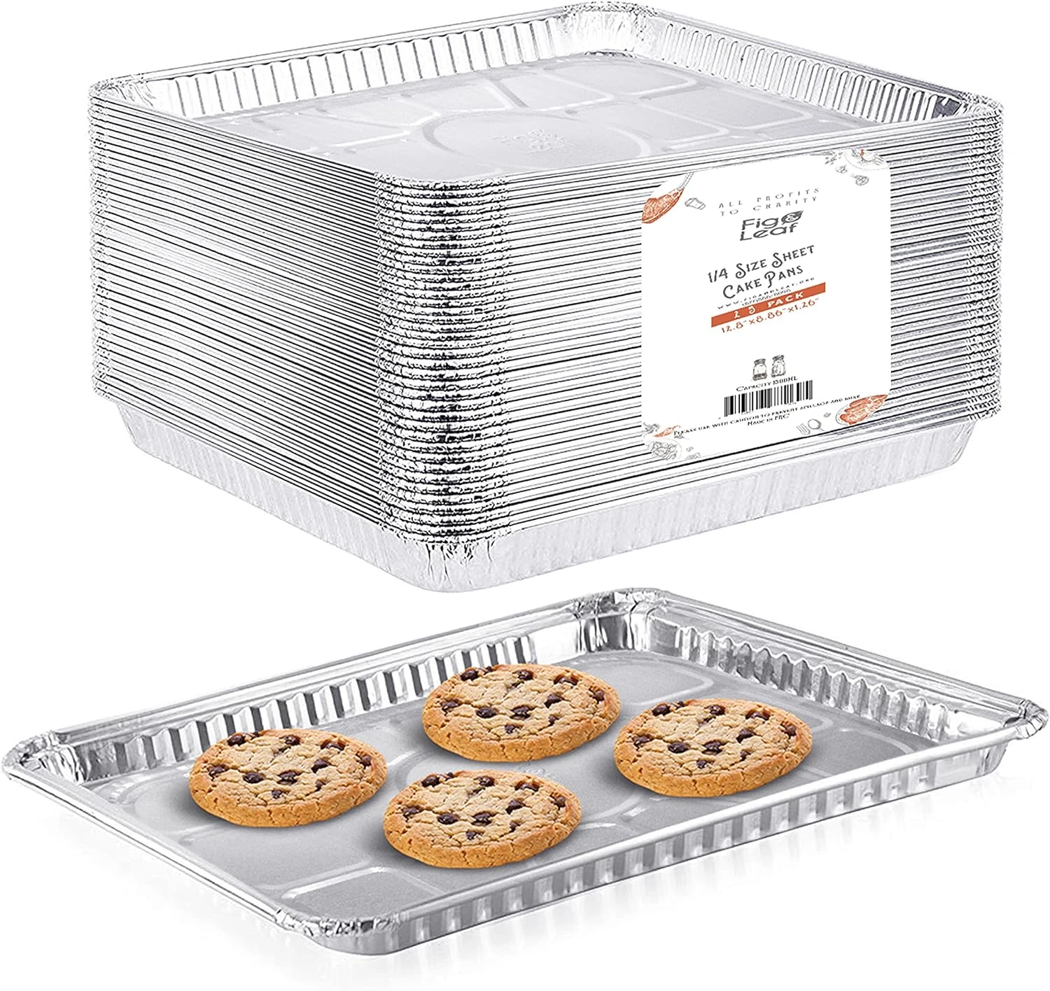 (25 Pack) 1/4 Size Cookie Sheet Baking Cake