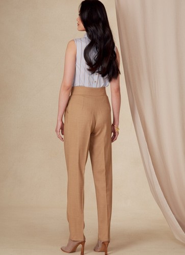Vogue Sewing Pattern 1829 Misses 16-24 Easy Tapered Cropped Pants High Waisted - Picture 7 of 7