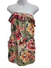 Papaya Beach Strapless Floral Mini Dress/Skirt Size M