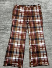Shein Pants Womens 4XL Multicolor Plaid Pull On Elastic Waist Curvy Polyester
