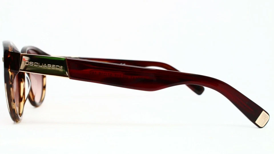 Очки солнцезащитные Dsquared2 DQ0147 71F черепаховые кошачий глаз коричневые градиентные 57-16-140 мм - Изображение 3 из 3