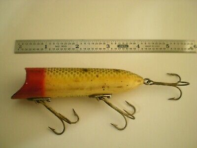 L rig No Eye Wood Lure Details about / Vintage Heddon Lucky 13 long lip Unmarked