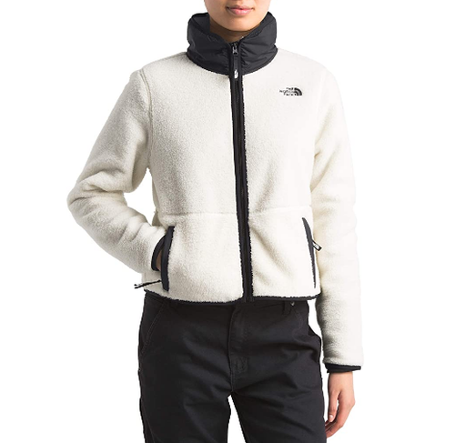 The North Face Dunraven Sherpa Crop Jacket - Women's Vintage White, XL