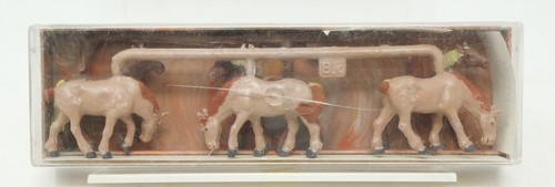 Minifiguras Merten 2409, seis caballos de trabajo, caballo animal de tiro, escala HO | Condition: New