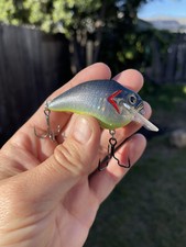 Custom Painted S-Crank Style Square Bill Crankbait Neon Holographic