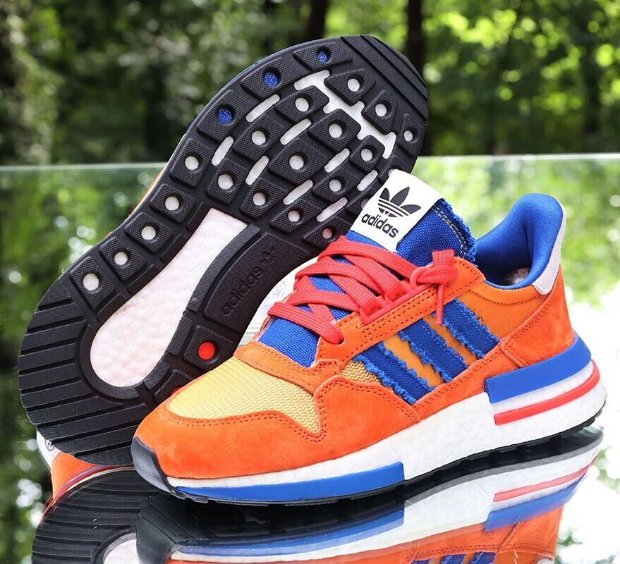 Adidas Dragon Ball Z x ZX 500 Son Goku Size 5 Orange Blue Adidas Dragon Ball Z x ZX 500 Son Goku Size 5 Orange Blue