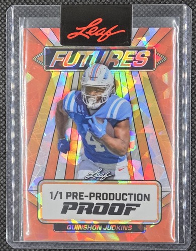 Quinshon Judkins / Leaf 1/1 Pre-Production Proof / Cleveland Browns