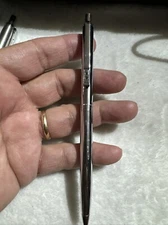 VINTAGE PAPER MATE DOUBLE HEART CHROME TWO-TONE BALLPOINT PEN - MADe In Mexico