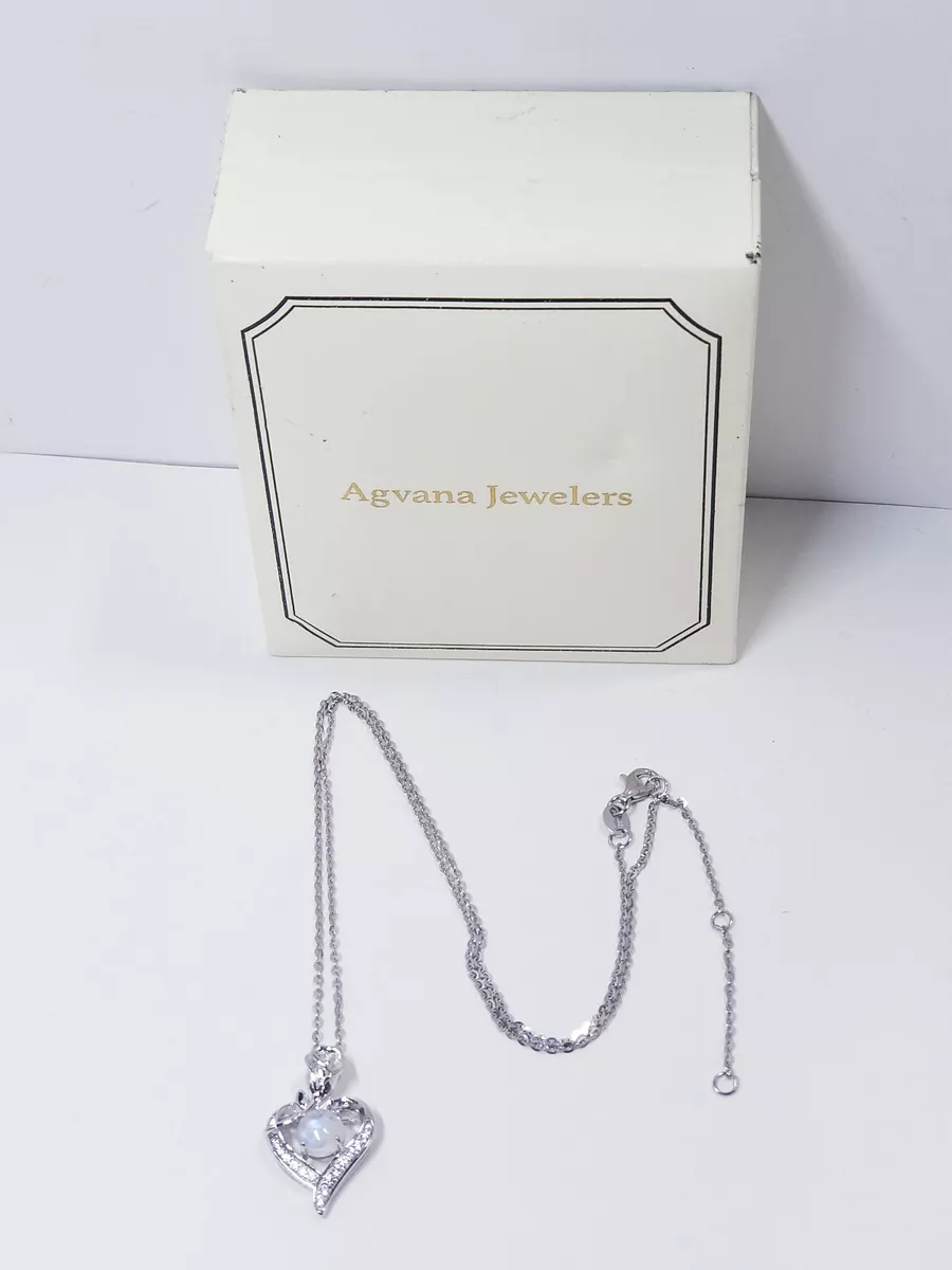 Agvana Jewelry Birthstone Rose Flower Heart Necklace eBay