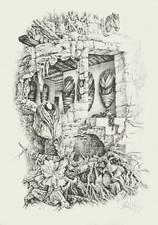Gerard GACHET - Lithographie originale signée numérotée - surréalisme Alsace