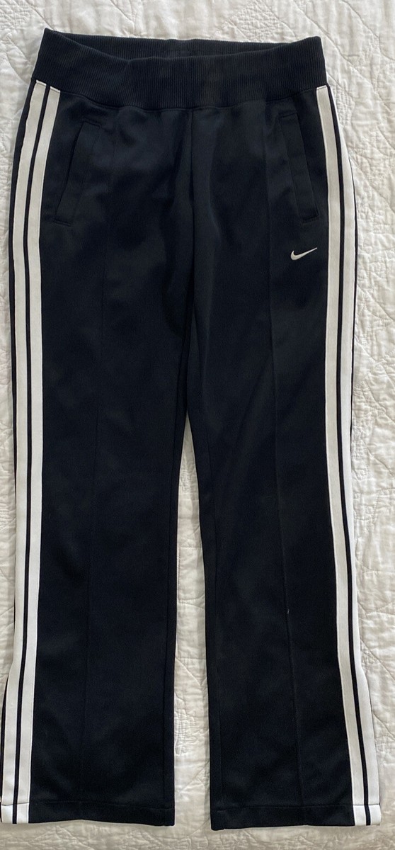 Women's Nike Athletic Sweatpants, Small, Black w/White Stripe | eBay