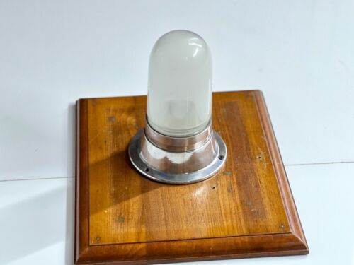 White Globe Antik Original Aluminium Nautisches Schott Deckenhalterung Leuchte - Bild 1 von 11
