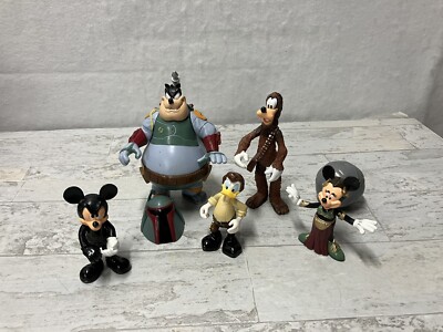 Disney Parks Star Wars Mickey Mouse ''Sarlacc Attack'' 5 pc Action Figure Set