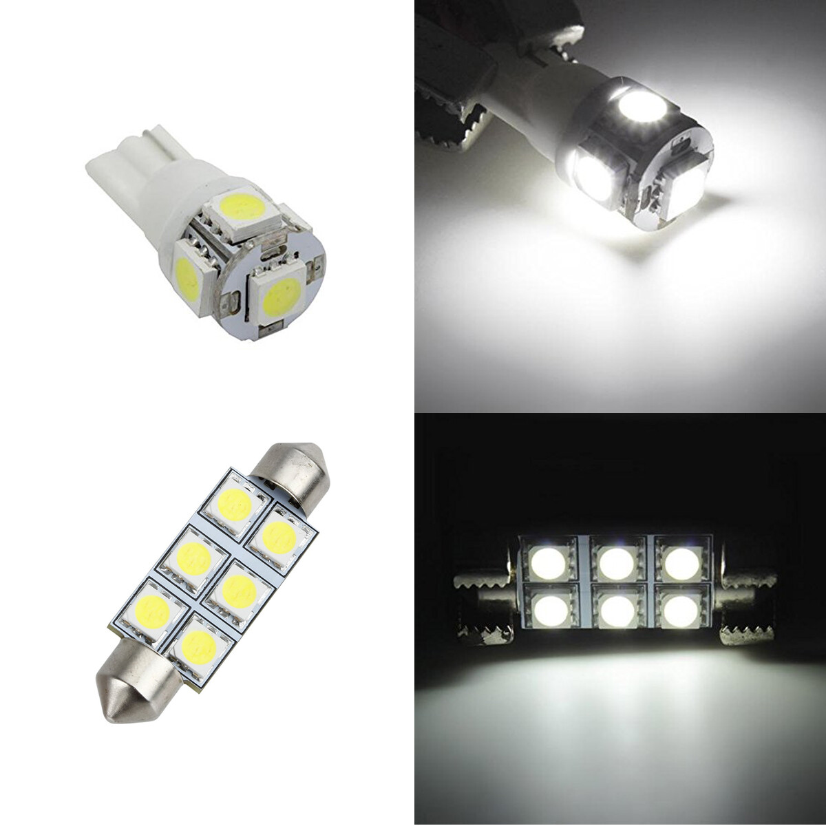 For Ford Edge 20072014 White Interior LED Lights Package Kit W/License