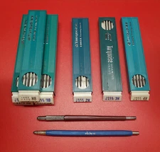 Berol Turquoise Eagle Drawing Leads, Various, 2375 Lead Holder 78 Count Vintage