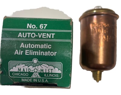 No. 67 Auto Vent Automatic Air Eliminator Maid O Mist Hot Water Heating Systems