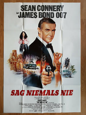 JAMES BOND 007 rare German 2 - sheet poster NEVER SAY NEVER AGAIN