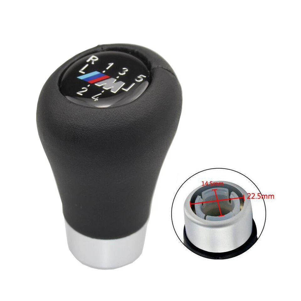 Leder Rund Manuell Schaltknauf 25117896031 für BMW E46Schalthebel M Stil 5 Gang - Bild 3 von 4