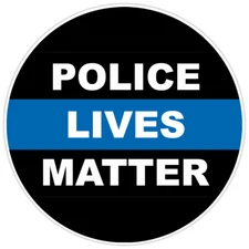 Police Lives Matter Law Enforcement Thin Blue Line Bumper Sticker Decal 5"