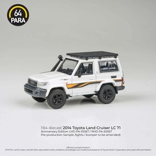 2023 Toyota Land Cruiser LC71 White Anniversary Edition LHD Para 64 1:64 Scale