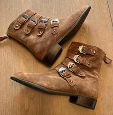 Stuart Weitzman Suede Ankle Boots Size 7.5 Bu...